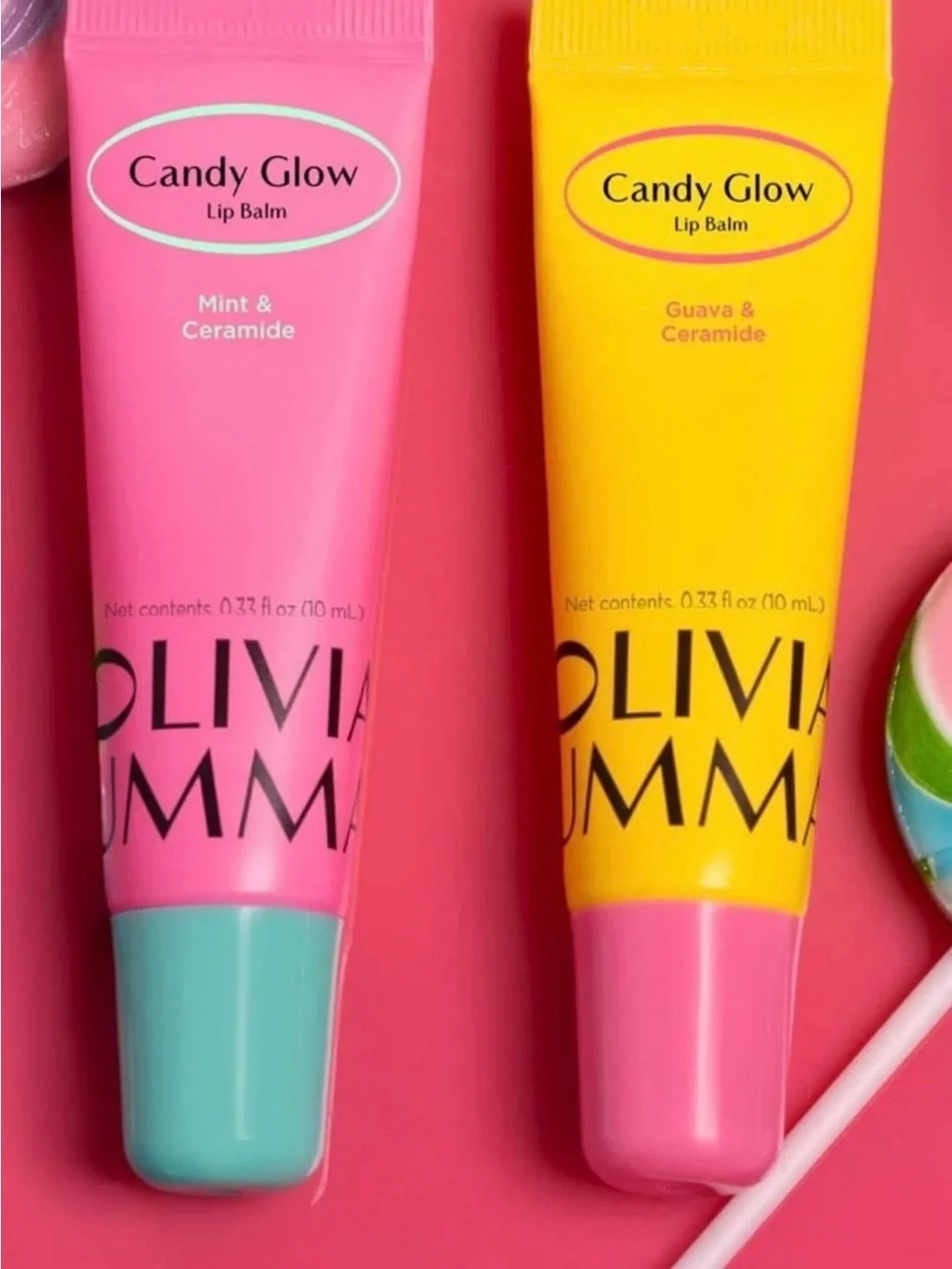 Candy Glow Lip Balm Duo - Guava & Mint (Pink, Yellow)